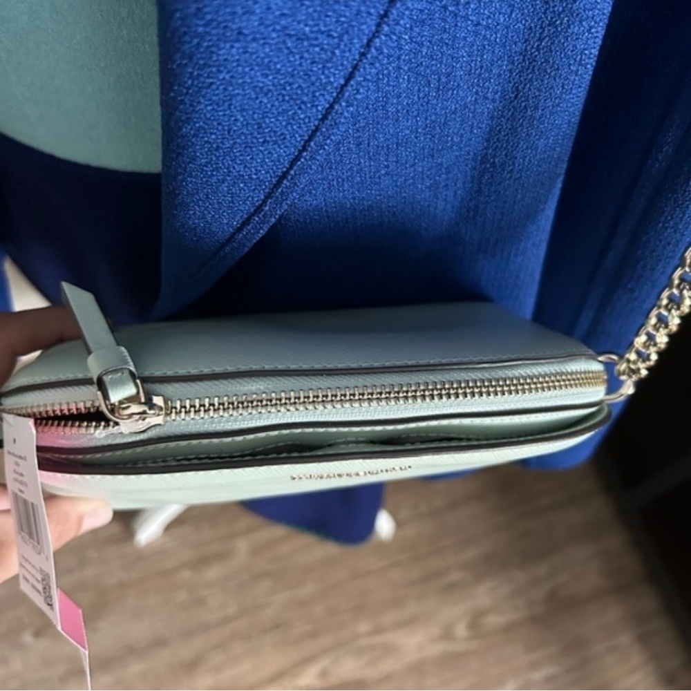 NEW kate spade Light Gray Leather Crossbody Bag Women's - Picture 3 of 6